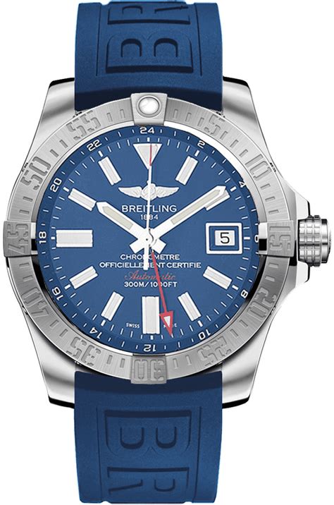 breitling blue rubber strap watch|genuine Breitling leather watch strap.